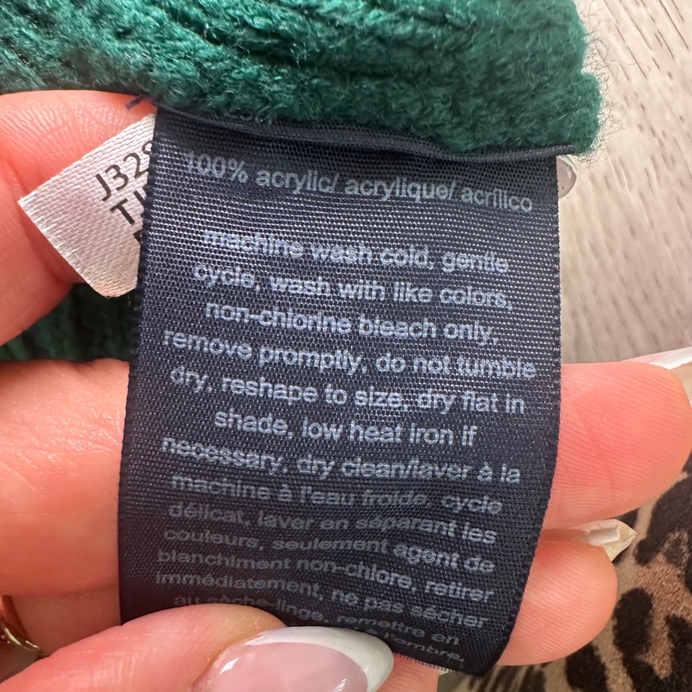 Tommy Hilfiger Green Cable Knit Crewneck Sweater chunky Cozy Preppy cute large - Picture 8 of 10